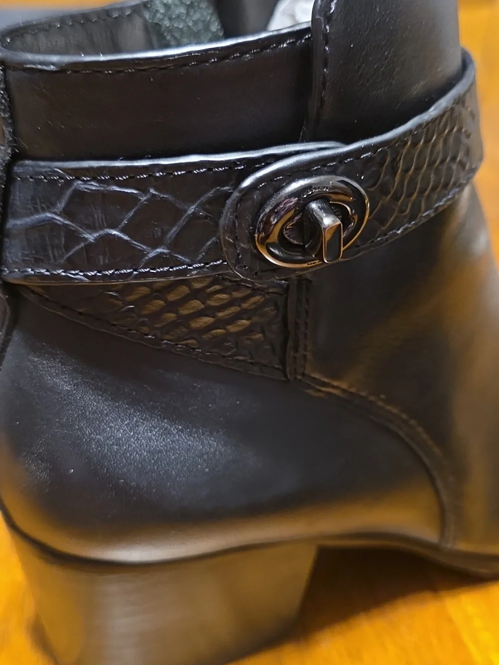 Coach Patricia leather ankle boots With Box And Book Style No. 34A00235-BBK - Picture 12 of 16